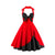 Schwarz-rot gepunktetes Vintage-Kleid in Übergröße