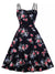 Naturschwarzes Vintage-Kleid in Übergröße