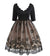 Schwarzes Pailletten-Vintage-Kleid in Übergröße