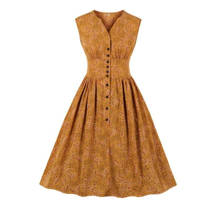 Apricot Plus Size Vintage Kleid