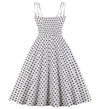 Weißes Rockabilly-Vintage-Kleid in Übergröße