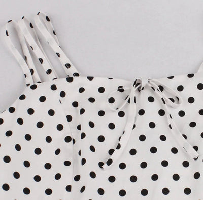 Weißes Rockabilly-Vintage-Kleid in Übergröße