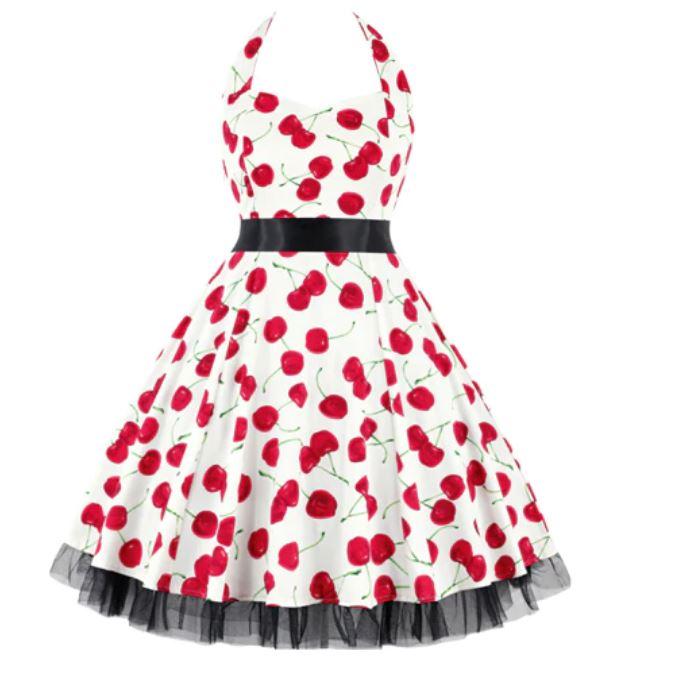 Cherry Rockabilly Plus Size Vintage Kleid