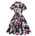 Geblümtes Rockabilly-Vintage-Kleid in Übergröße
