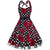 Schwarze Rosen Rockabilly Plus Size Vintage Kleid