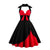 Rot Schwarz Plus Size Vintage Kleid