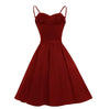 Burgunderfarbenes 60er-Jahre-Chic-Vintage-Kleid
