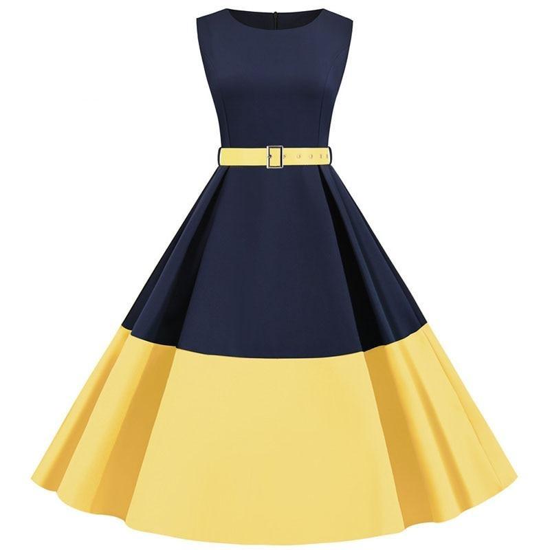 60er Jahre Gelbes Kleid