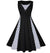 Schwarzes Vintage-Abendkleid in Übergröße