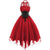 Rotes Steampunk Plus Size Vintage Kleid