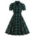 Grün kariertes Vintage-Kleid in Übergröße