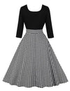 Vintage grau kariertes Kleid