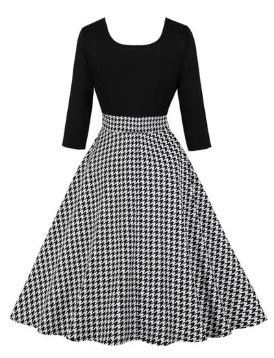 Vintage grau kariertes Kleid
