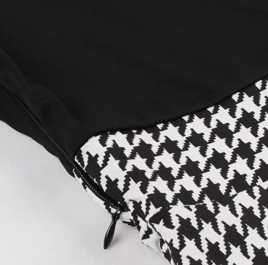 Vintage grau kariertes Kleid