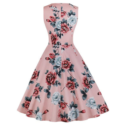 Hepburn Pink Vintage Kleid