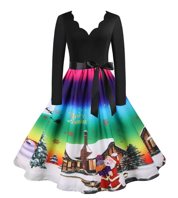 Weihnachtshimmel Winter Vintage Kleid