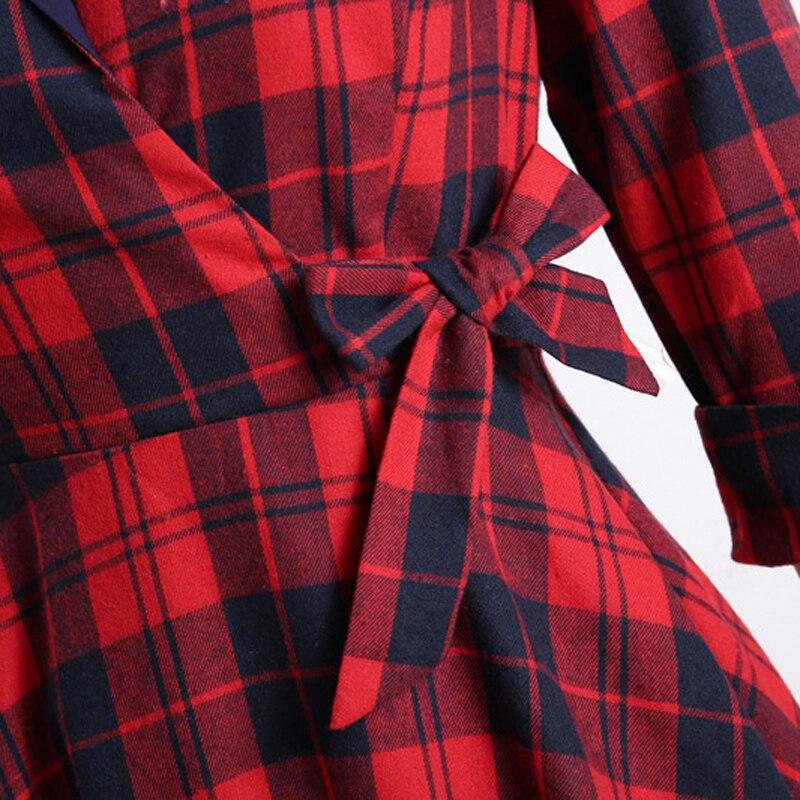 Baumwoll-Winter-Vintage-Kleid