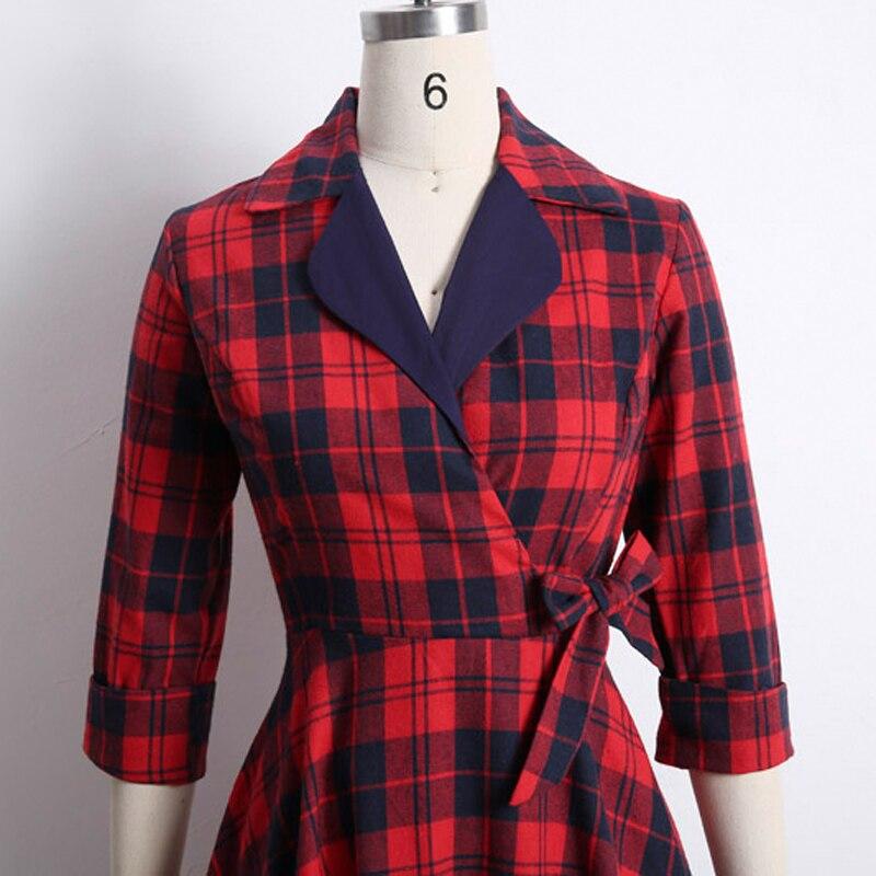 Baumwoll-Winter-Vintage-Kleid