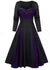 Lila Plus Size Winter Vintage Kleid