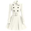 Weißes Winter-Vintage-Kleid aus Wolle