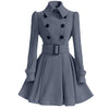 Graues Woll-Winter-Vintage-Kleid