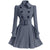 Graues Woll-Winter-Vintage-Kleid