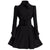 Schwarzes Winter-Vintage-Kleid aus Wolle