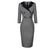 Schwarz-weißes Winter-Vintage-Kleid