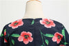 Schwarzes Mohnblumen-Winter-Vintage-Kleid