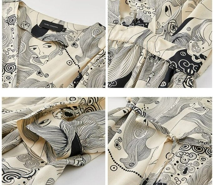 Vintage graues Hochzeitsgastkleid