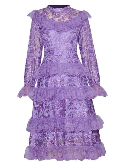 Lavendel Vintage Hochzeitsgastkleid