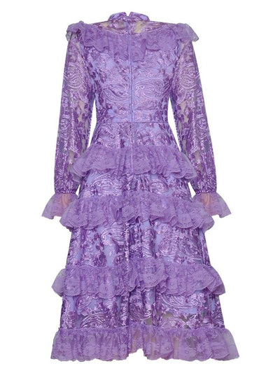 Lavendel Vintage Hochzeitsgastkleid