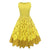 Vintage Gelbes Plisseekleid