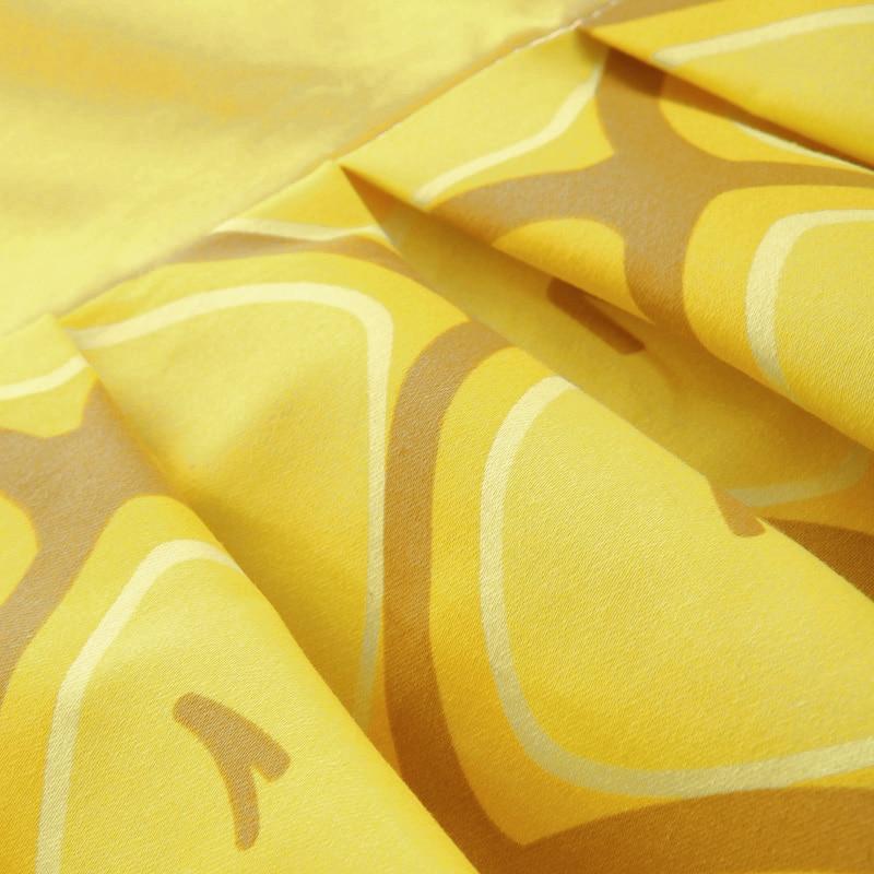 Vintage Gelbes Plisseekleid