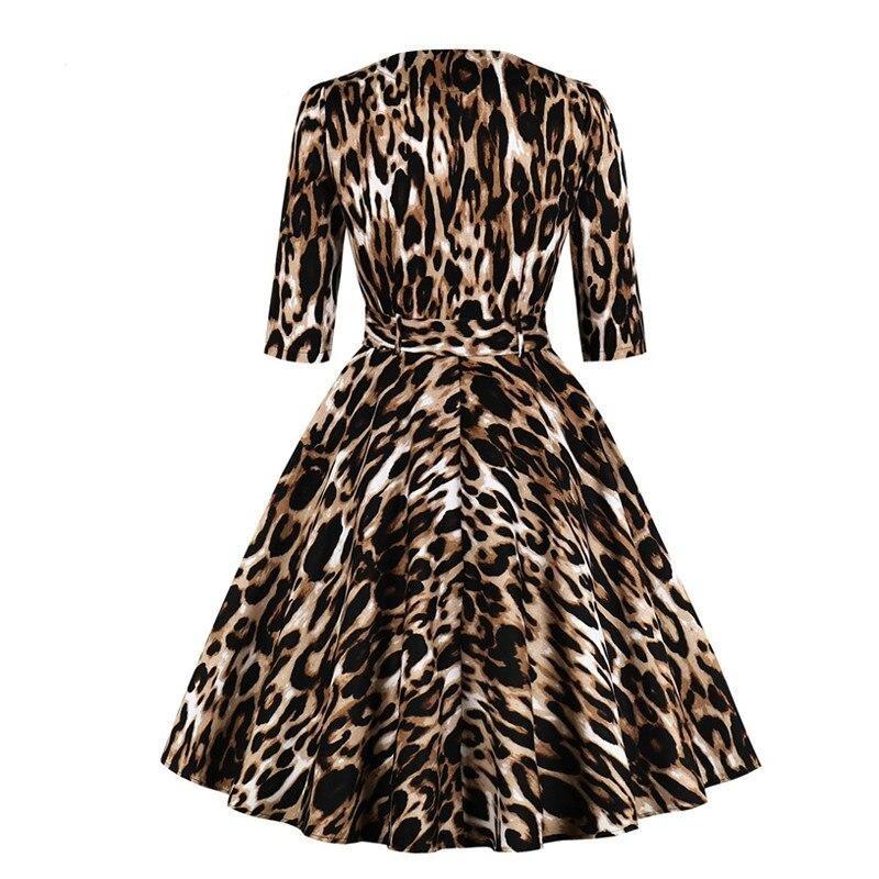 Vintage Leopardenkleid