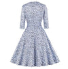 Vintage Leopardenkleid Blau