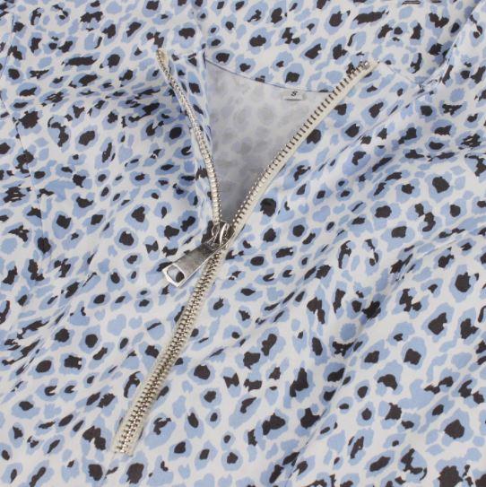 Vintage Leopardenkleid Blau