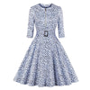 Vintage Leopardenkleid Blau