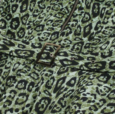 Vintage Leopardenkleid Grün