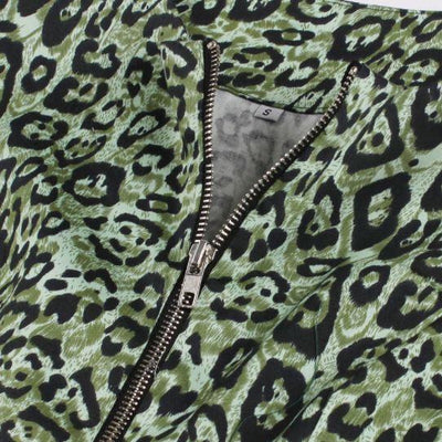Vintage Leopardenkleid Grün