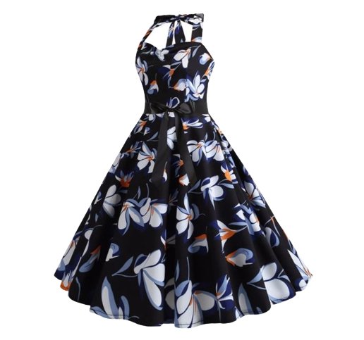 Neckholder-Vintage-Kleid