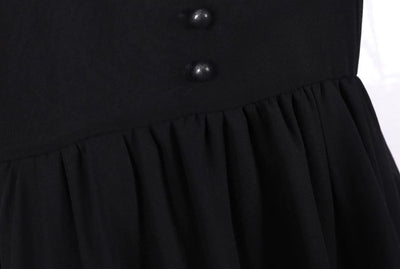 Vintage 50er Jahre Schwarzes Langes Kleid