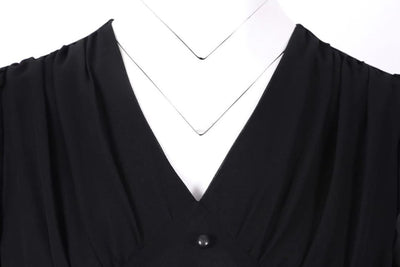Vintage 50er Jahre Schwarzes Langes Kleid