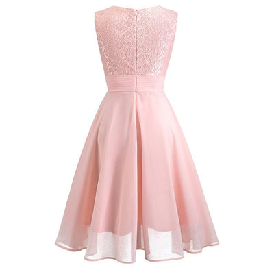 Rosa Vintage 50er Jahre langes Kleid