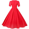 Rotes Vintage 50er Jahre langes Kleid