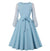Blaues Boho Langes Vintage Kleid