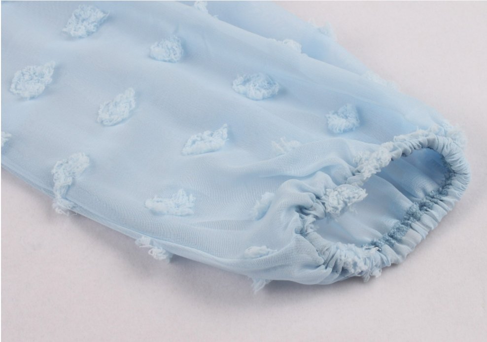 Blaues Boho Langes Vintage Kleid