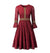 Rotes langes Vintage-Boho-Kleid