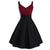 Weinrotes Midi-Vintage-Kleid