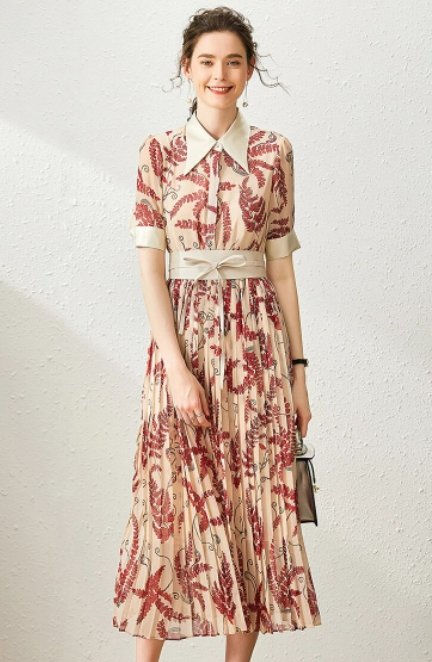 Rosa modernes Vintage-Kleid